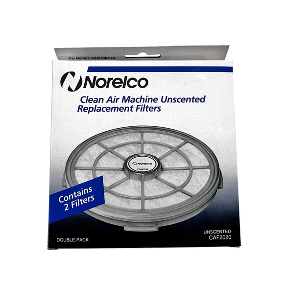 Norelco Clean Air Machine Unscented Replacement Filters CAF2020 Double Pack NIB - Picture 1 of 8